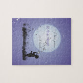 私は月およびバックユニークなギフトに愛します ジグソーパズル (横)