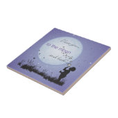 私は月およびバックユニークなギフトに愛します タイル (側面)