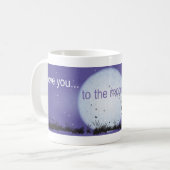 私は月およびバック少年の吹く泡に愛します コーヒーマグカップ (正面左)