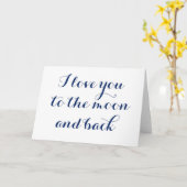 私は月および背部に愛します カード (黄色い花)