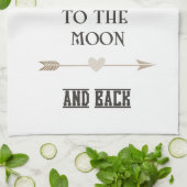 私は月および背部に愛します キッチンタオル (折り畳み)