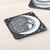 私は月および背部に愛します コースター (左側)