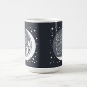 私は月および背部に愛します コーヒーマグカップ (中央)