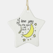 私は月および背部に愛します セラミックオーナメント (右)