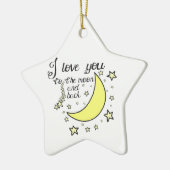 私は月および背部に愛します セラミックオーナメント (左)