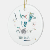 私は月および背部に愛します セラミックオーナメント (左)