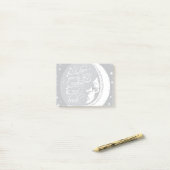 私は月および背部に愛します ポストイット (デスク上)