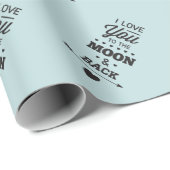 私は月および背部に愛します ラッピングペーパー (ロールコーナー)