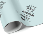 私は月および背部に愛します ラッピングペーパー (ロールコーナー)