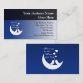 私は月および背部に愛します 名刺 (正面/裏面)