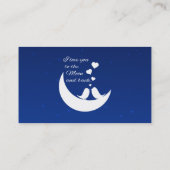 私は月および背部に愛します 名刺 (裏面)