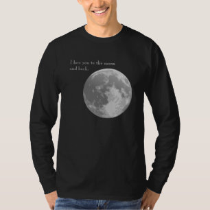 私は月および背部に愛します Tシャツ