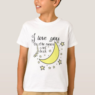 私は月および背部に愛します Tシャツ
