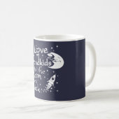 私は月および背部に私の孫を愛します コーヒーマグカップ (正面右)