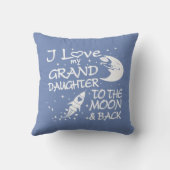 私は月および背部に私の孫娘を愛します クッション (裏面)
