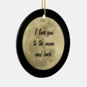 私は月および背部オーナメントに愛します セラミックオーナメント (右)