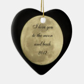 私は月および背部オーナメントに愛します セラミックオーナメント (右)