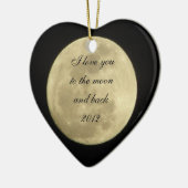 私は月および背部オーナメントに愛します セラミックオーナメント (左)