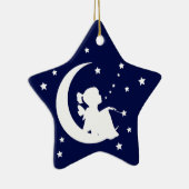 私は月および背部オーナメントに愛します セラミックオーナメント (右)