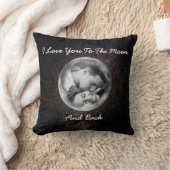 私は月および背部カスタムな枕に愛します クッション (ブランケット)