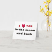 私は月および背部カードに愛します カード (黄色い花)