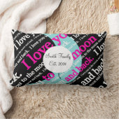 私は月および背部ギフトに愛します ランバークッション (ブランケット)