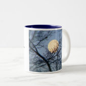 私は月および背部ギフトのマグに愛します ツートーンマグカップ (正面右)
