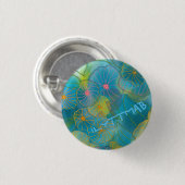 私は月および背部ボタンに愛します 缶バッジ (正面&裏面)