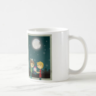私は月および背部マグに愛します コーヒーマグカップ