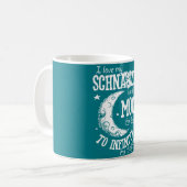 私は月および背部マグに私のシュナウツァーを愛します コーヒーマグカップ (正面左)