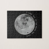 私は月および背部星明かりの空に愛します ジグソーパズル (横)