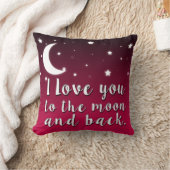 私は月および背部枕に愛します クッション (ブランケット)