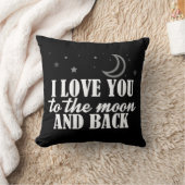 私は月および背部枕に愛します クッション (ブランケット)