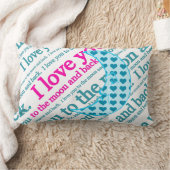 私は月および背部母の日のギフトに愛します ランバークッション (ブランケット)