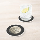 私は月および背部現実的な月に愛します コースター (側面)