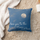 私は月および背部装飾用クッションに愛します クッション (ブランケット)