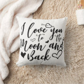 私は月および背部装飾用クッションに愛します クッション (ブランケット)