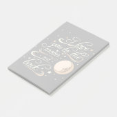 私は月および背部黒に愛します ポストイット (アングル)