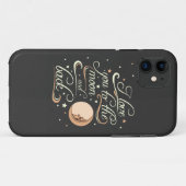 私は月および背部黒に愛します Case-Mate iPhoneケース (裏面(横))