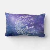 "私は月および背部"家の装飾に愛します ランバークッション (裏面)