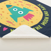 私は月および背部Rocketshipに愛します シェルパブランケット (3/4)