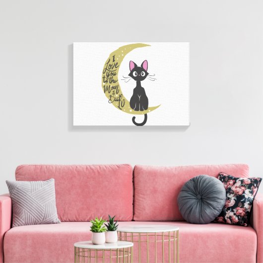 私は月とバックにあなたを愛する – バックコロを選択 キャンバスプリント (インサイチュ (リビング))
