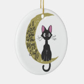 私は月とバックにあなたを愛する – バックコロを選択 セラミックオーナメント (右)