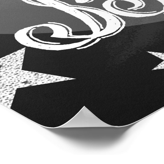 私は月とバックカルボードのポスターにあなたを愛している ポスター (角)