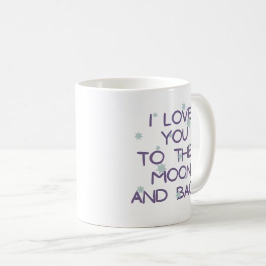 私は月とバックコーヒーマグにあなたを愛している コーヒーマグカップ (正面右)