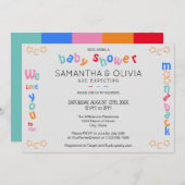 私は月とバックLGBTQ+ベビーシャワーIにあなたを愛している 招待状 (正面/裏面)