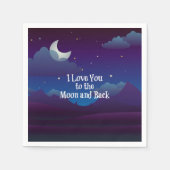 私は月と背中にあなたを愛している スタンダードカクテルナプキン (正面)
