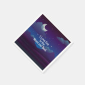 私は月と背中にあなたを愛している スタンダードカクテルナプキン (角)