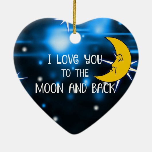私は月と背中にあなたを愛している セラミックオーナメント (裏面)