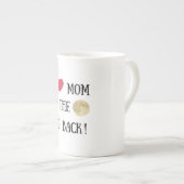 私は月と背中にママを愛しすごいて ボーンチャイナマグカップ (正面右)